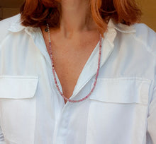 Load image into Gallery viewer, Set of Purple Tourmaline A+ Silver 925 Necklace and Bracelet "Harmony" - Petit Secret