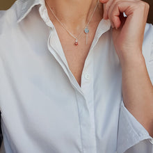 Load image into Gallery viewer, Subtilus granato sidabro 925 pakabukas su grandinėle moterims "Gyvybingumas"