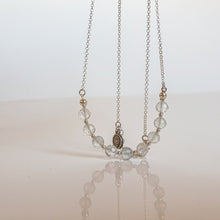 Load image into Gallery viewer, Set of Topaz Silver Necklace and Bracelet for Women "Wind of Change"