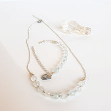 Load image into Gallery viewer, Set of Topaz Silver Necklace and Bracelet for Women "Wind of Change"