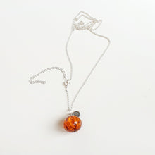 Load image into Gallery viewer, Cognac Amber Silver 925 Long  Necklace for Women "Sun Stories"