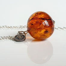 Load image into Gallery viewer, Cognac Amber Silver 925 Long  Necklace for Women "Sun Stories"