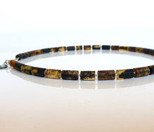 Load image into Gallery viewer, Black Amber Silver 925 Necklace for Men "Sun Stories"