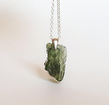 Load image into Gallery viewer, Legendary Moldavite Silver Pendant from Czech republic "Stone Of Greatness"