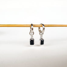 Load image into Gallery viewer, Elegant Silver 925 Earrings with Black Spinel "Evolution"