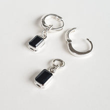 Load image into Gallery viewer, Elegant Silver 925 Earrings with Black Spinel "Evolution"