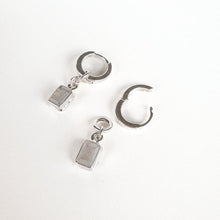 Load image into Gallery viewer, Elegant Silver 925 Earrings "Intuition" with High Grade AAA White-Blue Moonstone