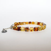 Load image into Gallery viewer, Set of Amber Silver 925 Bracelet and Earrings for Women "Sun Stories"