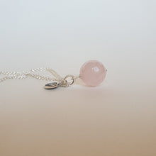 Load image into Gallery viewer, Pink Quartz from Madagascar Silver Pendant "Tenderness"
