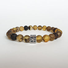 Load image into Gallery viewer, Gintaro sidabro 925 apyrankė Vytis - "Saulės istorijos"