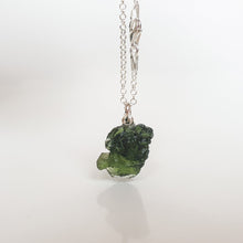 Load image into Gallery viewer, 15 mln years Moldavite Silver 925 Pendant with chain "Stone of Greatness"