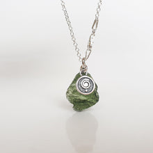 Load image into Gallery viewer, Moldavite Silver 925 Pendant with Chain "Stone of Greatness"