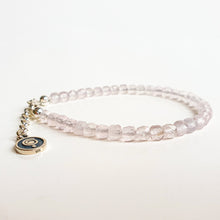 Load image into Gallery viewer, Set of Pink Quartz Delicate Silver 925 Necklace  and Bracelet "Tenderness" - Petit Secret