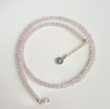 Load image into Gallery viewer, Pink Quartz Delicate Silver 925 Necklace "Tenderness" - Petit Secret