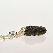 Load image into Gallery viewer, Moldavite Silver 925 Pendant with Chain "Stone of Greatness"
