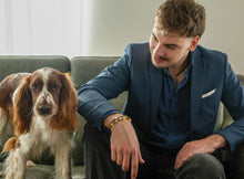 Load image into Gallery viewer, Baltijos gintaro nepoliruotų kubelių sidabro 925 apyrankė Vytis - "Saulės istorijos"