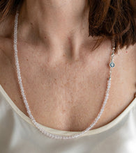 Load image into Gallery viewer, Set of Pink Quartz Delicate Silver 925 Necklace  and Bracelet "Tenderness" - Petit Secret