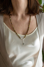 Load image into Gallery viewer, Set of Green Garnet Silver 925 Necklace and Bracelet "Vital Thouhgts" - Petit Secret