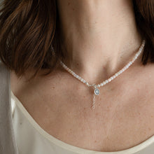 Load image into Gallery viewer, Set of Pink Opal Delicate Silver Necklace and Bracelet for Women "Self Love"