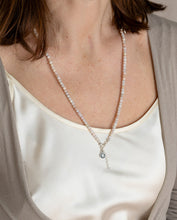 Load image into Gallery viewer, Set of Pink Opal Delicate Silver Necklace and Bracelet for Women "Self Love"