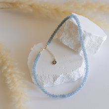 Load image into Gallery viewer, Aquamarine A+ Silver Necklace for Women "Stone of Faith"