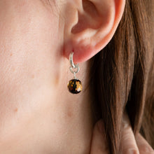 Load image into Gallery viewer, Natural Faceted Two-Tone Baltic Amber and Sterling Silver 925 Earrings