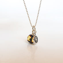 Load image into Gallery viewer, Natural Faceted Two-Tone Baltic Amber and Sterling Silver 925 Pendant with Chain
