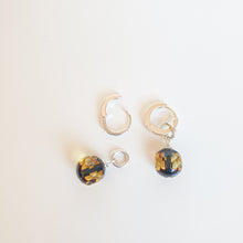 Load image into Gallery viewer, Natural Faceted Two-Tone Baltic Amber and Sterling Silver 925 Earrings