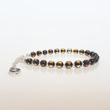 Load image into Gallery viewer, Natural Faceted Two-Tone Baltic Amber and Sterling Silver 925 Bracelet and Necklace Set