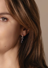 Load image into Gallery viewer, Elegant Silver 925 Earrings with Black Spinel "Evolution"