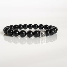 Load image into Gallery viewer, Black Tourmaline Silver 925 Bracelet for Men "Harmony"