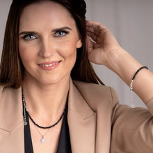 Load image into Gallery viewer, Set of Spinel Silver 925 Necklace and Bracelet "Evolution" - Petit Secret