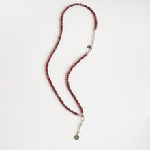 Load image into Gallery viewer, Set of Red Garnet Silver 925 Necklace and Bracelet "Vitality" - Petit Secret