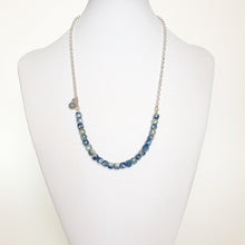 Load image into Gallery viewer, Kyanite A+ from Brasil Set of Silver Bold Puzzle Necklace and Bracelet "Elevation"