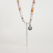 Load image into Gallery viewer, Set of Pink Opal Delicate Silver Necklace and Bracelet for Women "Self Love"