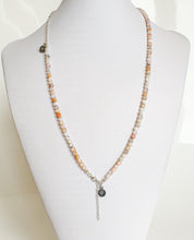 Load image into Gallery viewer, Set of Pink Opal Delicate Silver Necklace and Bracelet for Women "Self Love"