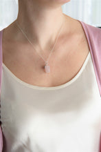 Load image into Gallery viewer, Pink Quartz from Madagascar Silver Pendant "Tenderness"