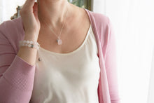 Load image into Gallery viewer, Pink Quartz from Madagascar Silver Pendant "Tenderness"