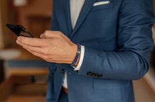 Load image into Gallery viewer, Lazurite Stone Bracelet for Men's - Spiritual 925 Silver Bracelet 2023