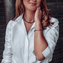 Load image into Gallery viewer, Set of Red Garnet Silver 925 Necklace and Bracelet "Vitality" - Petit Secret